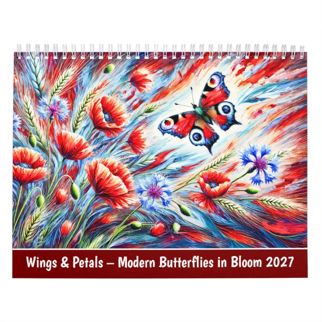 Calendrier Wings & Petals – Papillons modernes en fleurs (Protection)