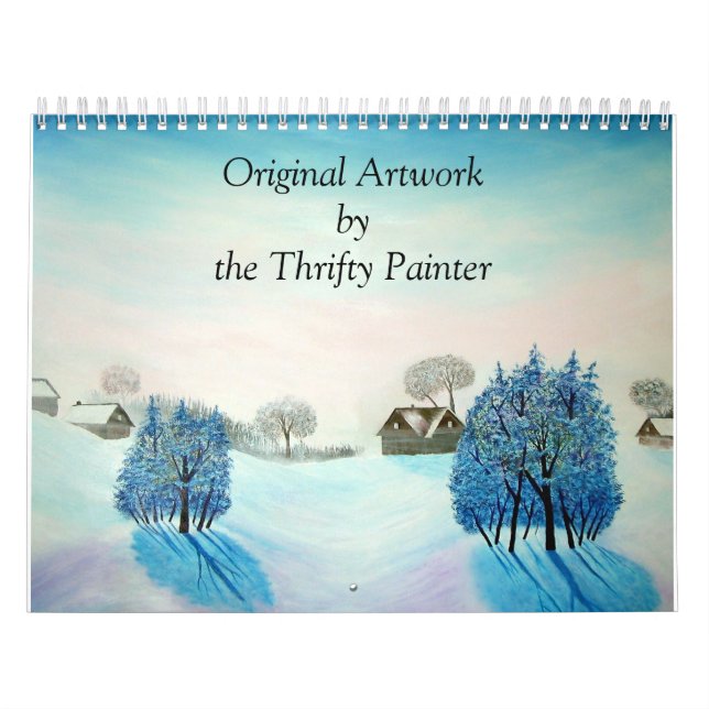 Calendrier Winter Wonderland Peintures Paysages originaux (Protection)