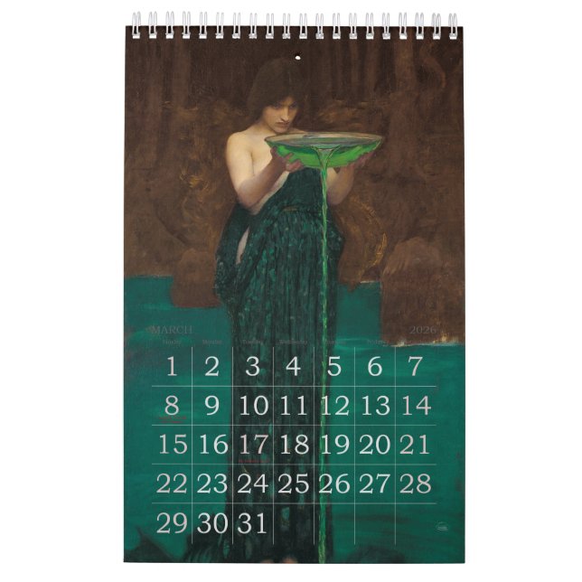 Calendrier Witches and Sorcerers Classic Art Calendar (Mar 2026)