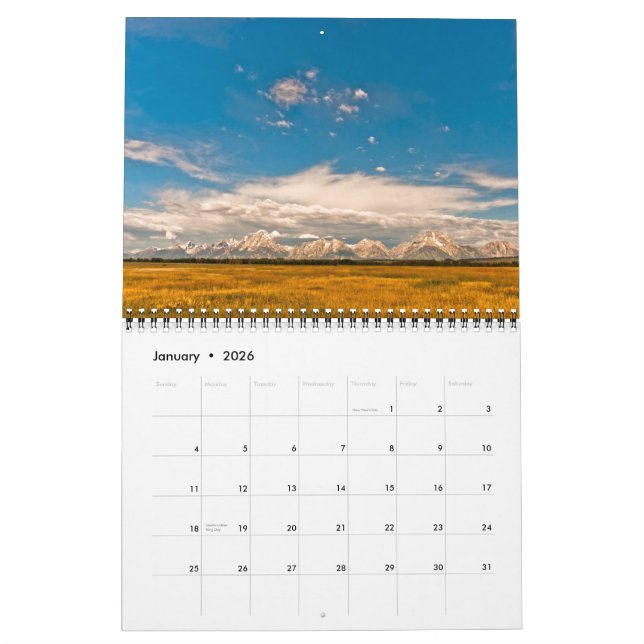 Calendrier Yellowstone et parcs nationaux grands 2012 de (Jan 2026)