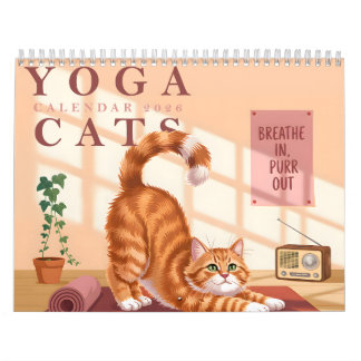 Calendrier Yoga Cats Calendar 2026