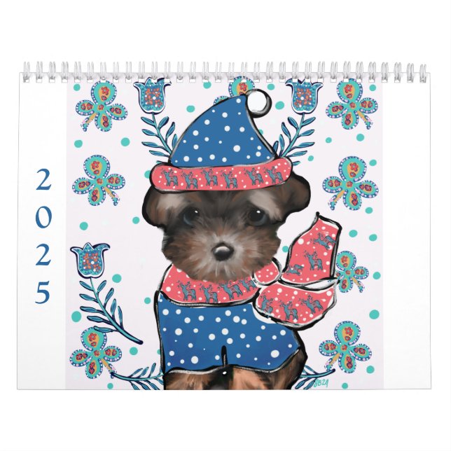 Calendrier Yorkie Mignon (Protection)