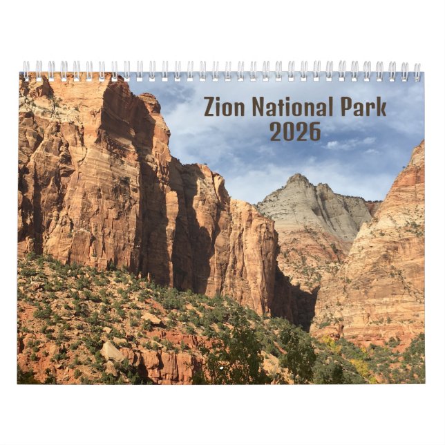 Calendrier Zion National Park Photographic 2026 Calendar (Protection)