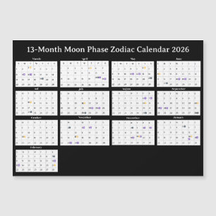 Calendrier Zodiaque des Phases de Lune sur 13 Mois