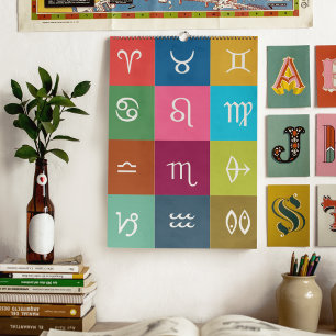 Calendrier Zodiaque géométrique : 12 Rashis & Leurs Significa
