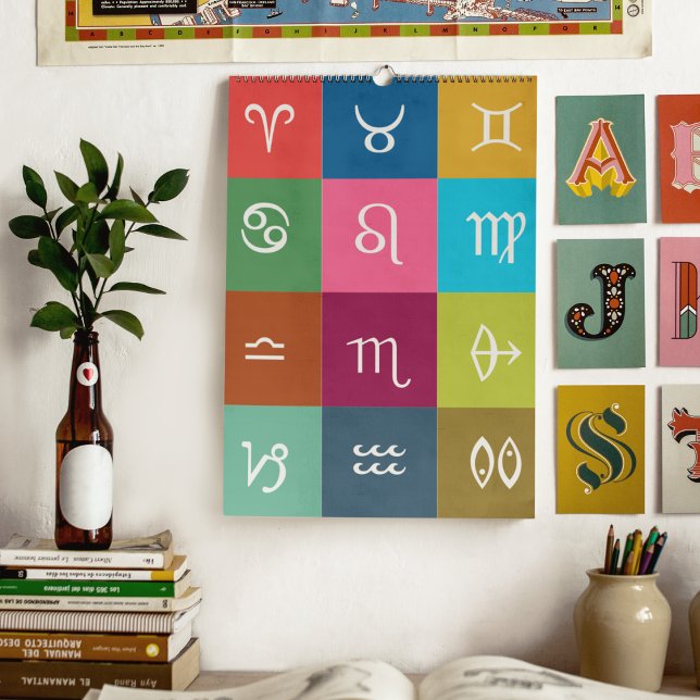 Calendrier Zodiaque géométrique : 12 Rashis & Leurs Significa (Créateur téléchargé)
