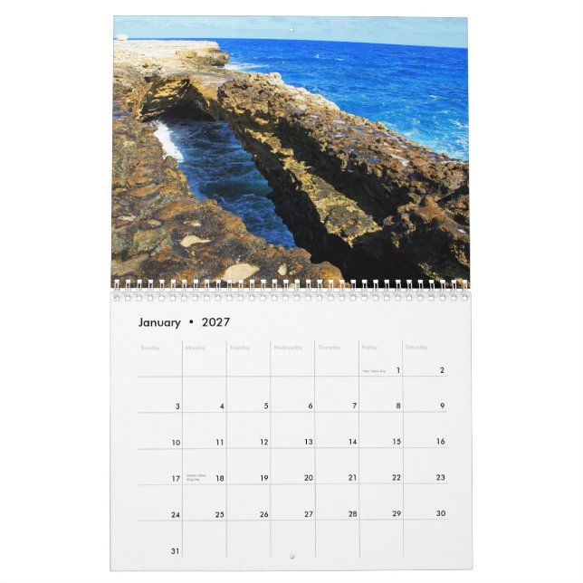 Calendriers de l'Antigua Barbuda (Jan 2027)