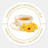 Calendula Tea étiquette moderne