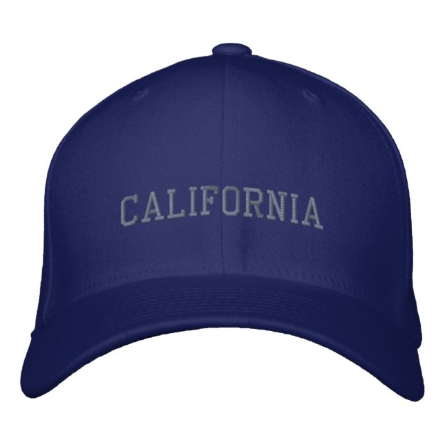 Calfornia brodé Casquette réglable Carolina bleu (Devant)