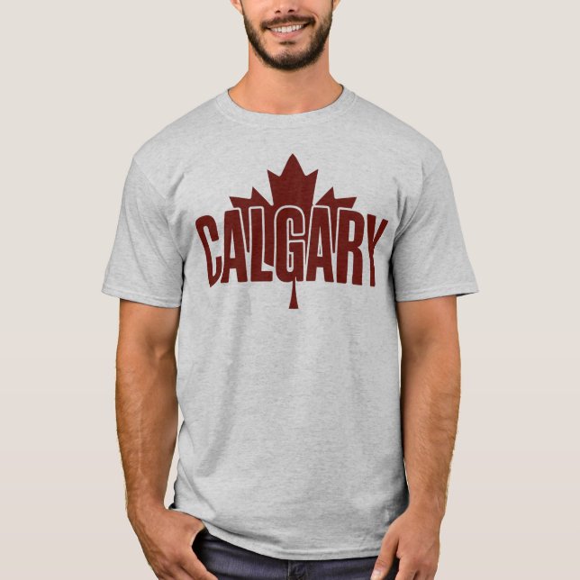 Calgary  Maple Leaf Graphic T-Shirt – AB (Devant)
