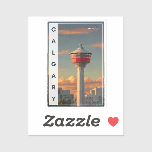 Calgary Tower Sticker Souvenir (Feuille)