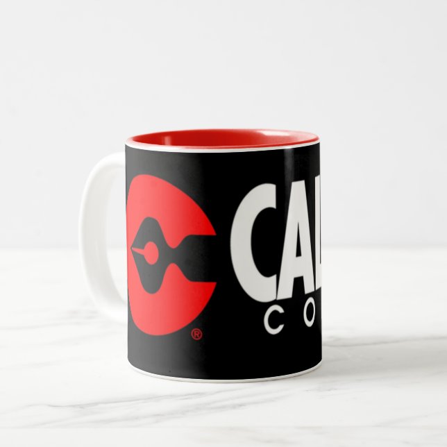 Caliber Comics XL logo café noir tasse (Devant gauche)