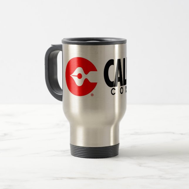 Caliber Comics XL logo voyage mug (Devant gauche)