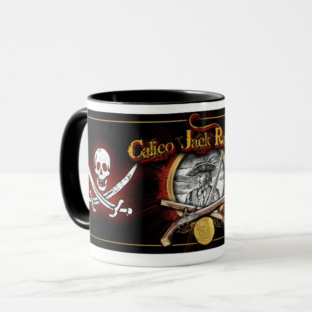 Calico Jack Rackham Pirate Coffee Mug (Devant gauche)