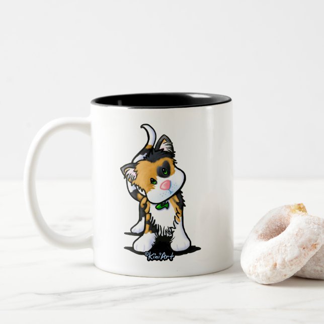 Calico Kitten KiniArt Mug (Avec donut)