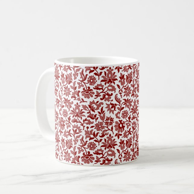 Calico victorien 2, Mug de café rouge (Devant gauche)
