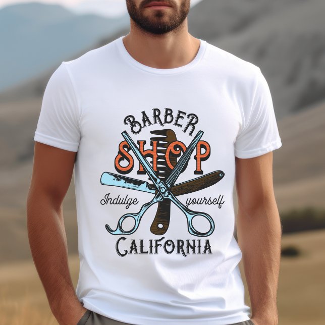California Barbershop Offrez-Vous Un T-shirt (Créateur téléchargé)