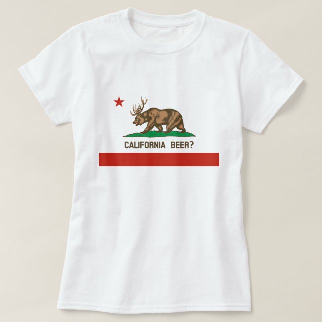 California Beer ? T-shirt State Flag (Design devant)