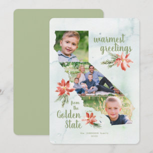 California Golden State Map Holiday 3 Carte photo