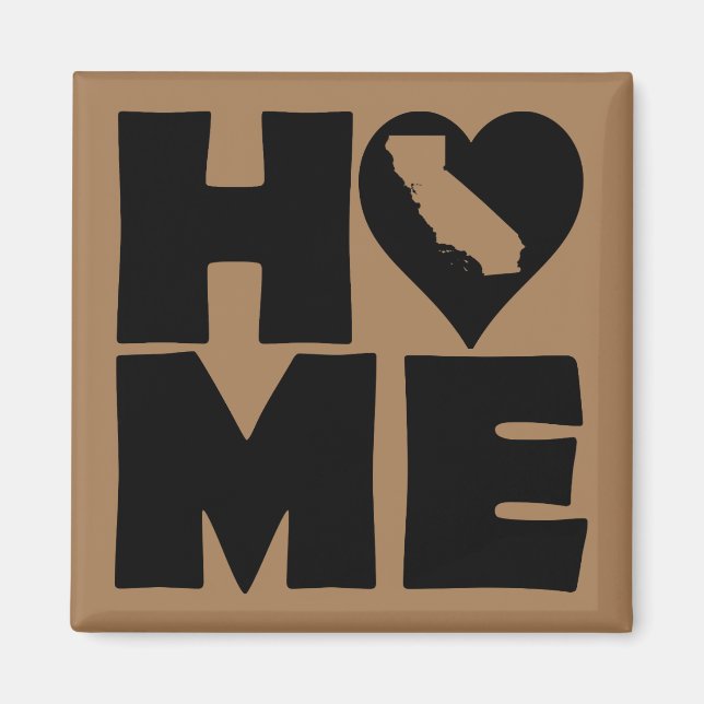 California Home Heart State Fridge Magnet (Devant)