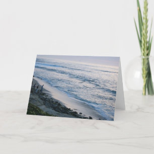 California Ocean Sunset Beach Carte de voeux perso