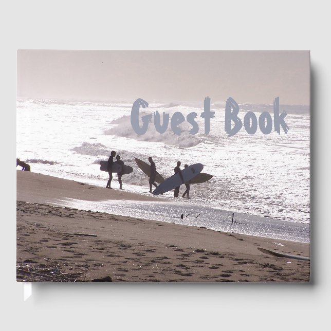 California Ocean Waves Beach Surfers Livre d'or (Recto)