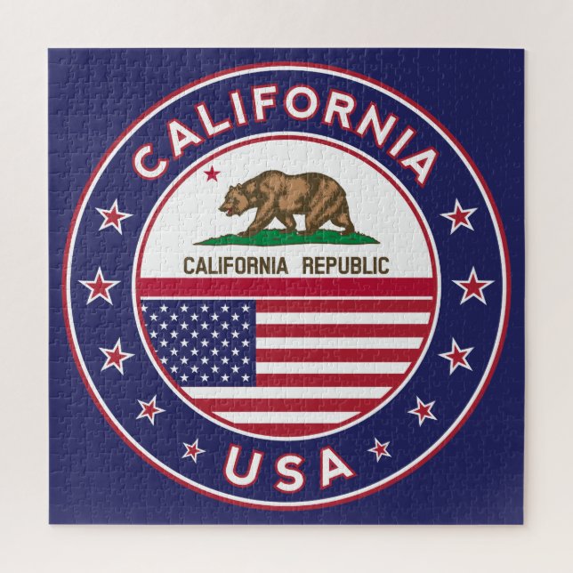 California Puzzle (blue version) (Vertical)