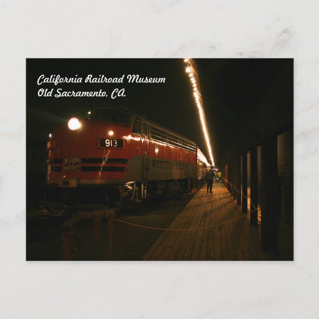 California Railroad Museum, Carte postale (Devant)