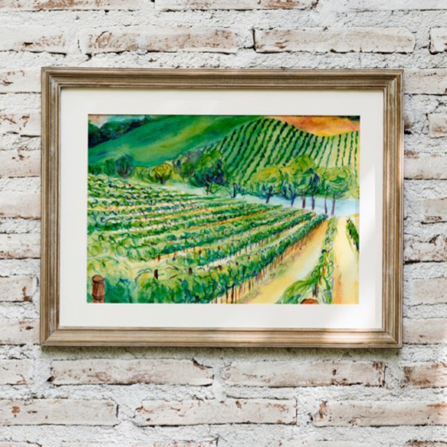 California Winery Vineyard Poster Art Imprimer (Créateur téléchargé)