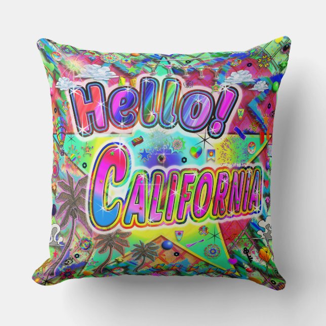 Californie Bonjour ! Coussin (Recto)