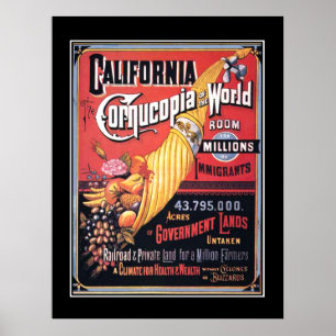 Californie Cornucopia du Poster vintage mondial