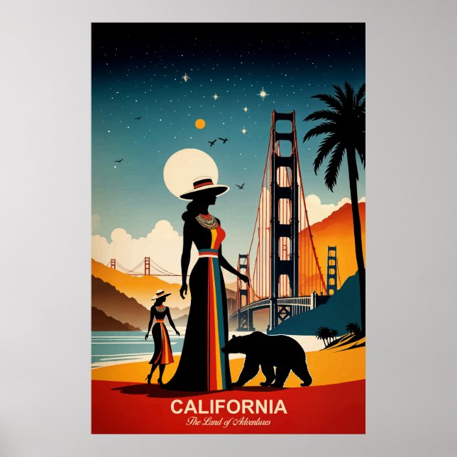 Californie : Le Pays des Aventures Affiche de Voya (Devant)