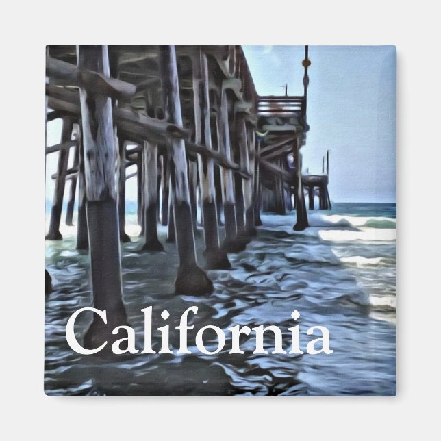 Californie - Magnet Carré de 2 pouces (Devant)