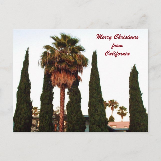 CALIFORNIE NOËL BIENVENUE carte postale (Devant)