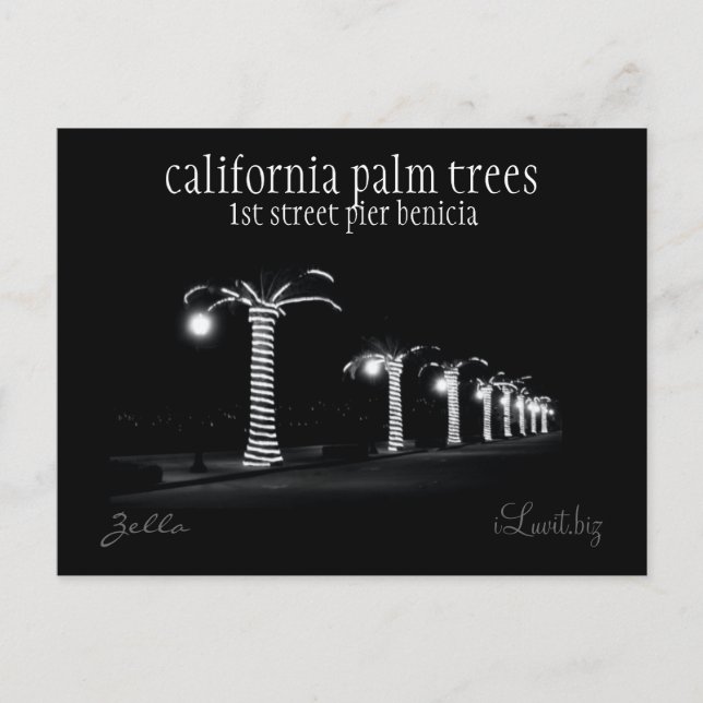 CALIFORNIE PALMIERS par iLuvit.biz - carte postale (Devant)
