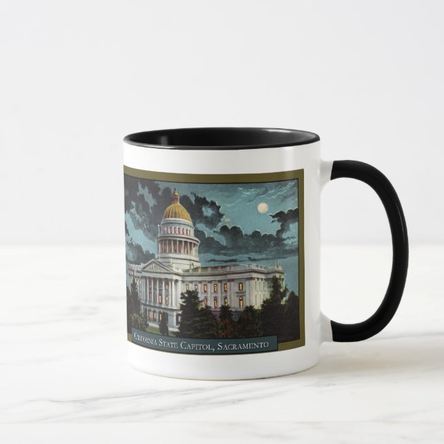 Californie State Capitol Moonlight Coffee Mug (Droite)
