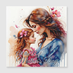 Câlin de la fête des mères dans le style floral aq