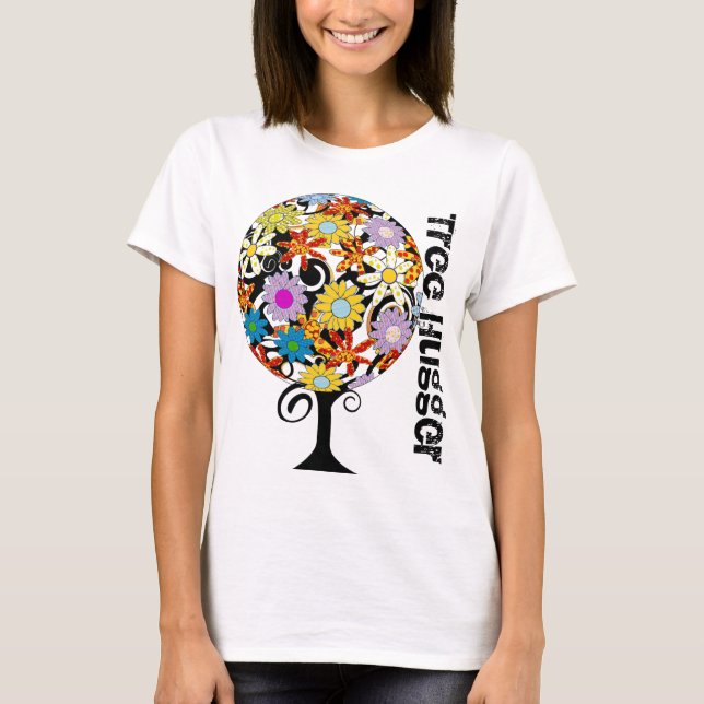Câlins d'Arbre - T-shirts bio en fleurs pour arbre (Devant)