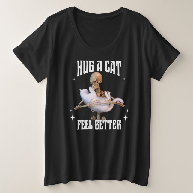 Câlins de chat pour se sentir mieux - Drôle d'art  (Design devant)