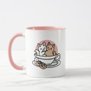 Câlins de chatons dans une tasse - Thé à croquer