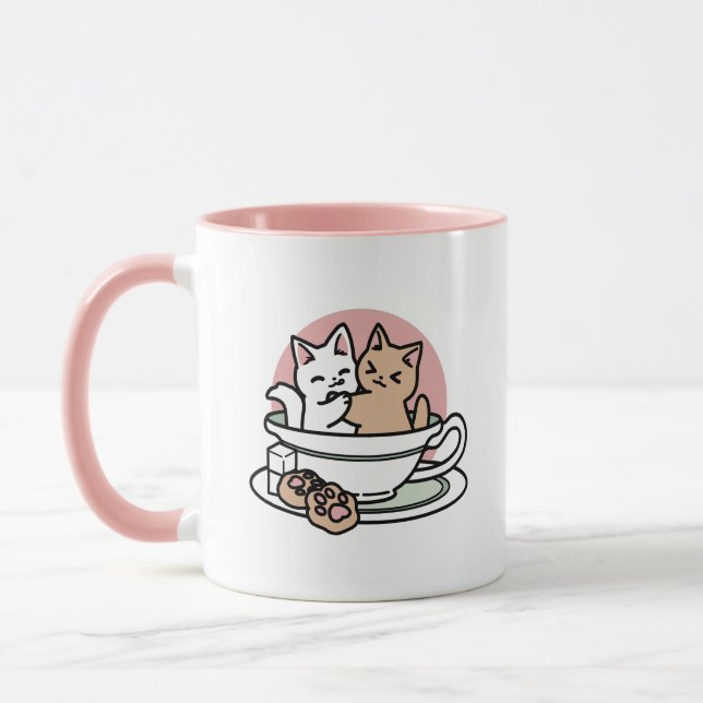 Câlins de chatons dans une tasse - Thé à croquer (Gauche)