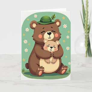 Câlins d'ours Une carte de famille douce