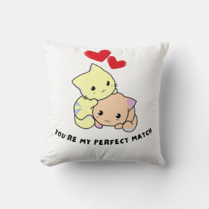 Câlins Parfaits – Coussin de Couple de Chats Migno