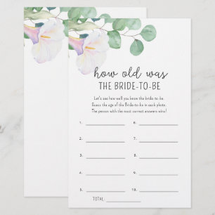 Calla et eucalyptus - Quel âge avait la mariée pou