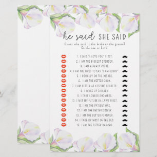 Calla - Il a dit qu'elle a dit jeu de douche nupti