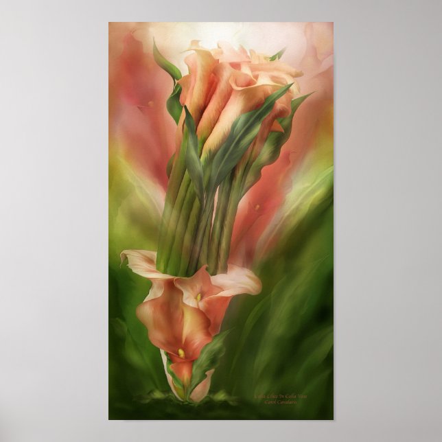 Calla Lilies Dans Calla Vase Poster D'Art / Imprim (Devant)