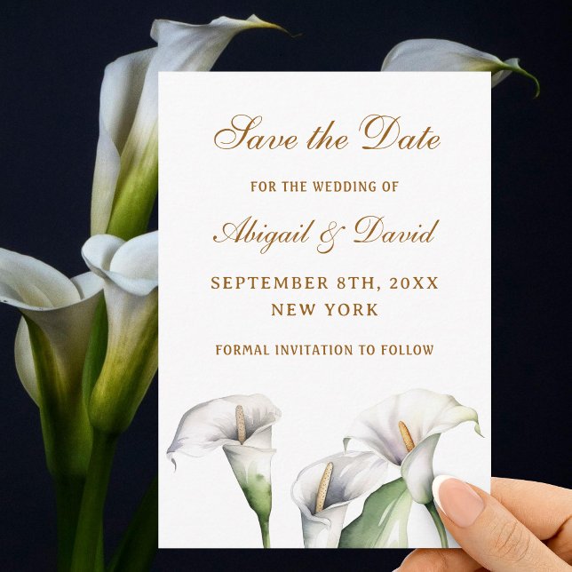 Calla Lilies Wedding Save The Date (Créateur téléchargé)