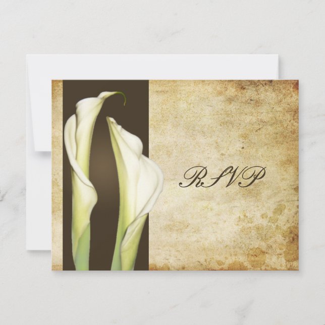 Calla Lillies LARGE RSVP pour les invitations 5x7 (Devant)