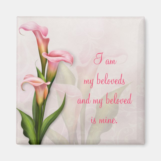 Calla Lily Aimant rose ~ Mon Bien-Aimé (Devant)