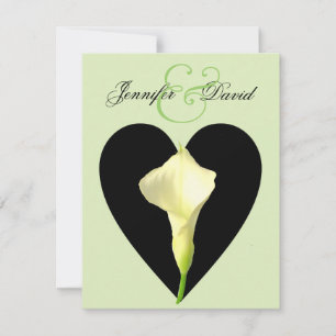 Calla Lily et Faire-part de mariage de coeur